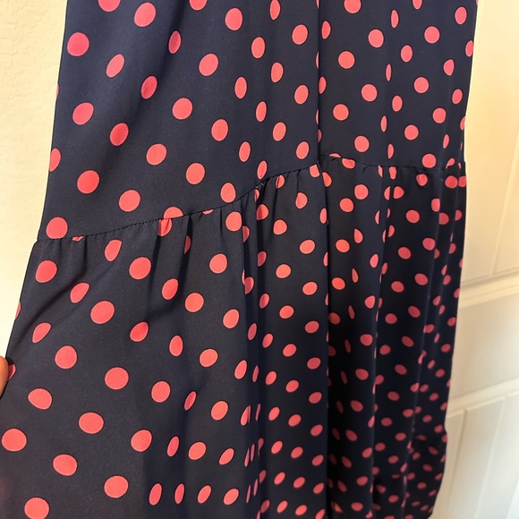 Sam Edelman Women’s Tiered Blue/Pink Halter Midi Party‎ Cocktail Dress Size 10 - Picture 6 of 14